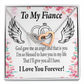 To My Fiancee God Gave me an Angel Inseparable Necklace-Express Your Love Gifts