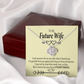 To My Fiancee Grateful Infinity Knot Necklace Message Card-Express Your Love Gifts