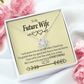 To My Fiancee Grateful Infinity Knot Necklace Message Card-Express Your Love Gifts