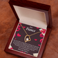 To My Fiancee I Love Everything About Us Forever Necklace w Message Card-Express Your Love Gifts