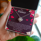 To My Fiancee I Love Everything About Us Infinity Knot Necklace Message Card-Express Your Love Gifts