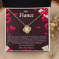 To My Fiancee I Love Everything About Us Infinity Knot Necklace Message Card-Express Your Love Gifts
