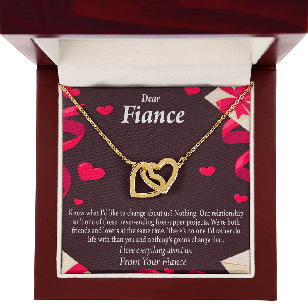 To My Fiancee I Love Everything About Us Inseparable Necklace-Express Your Love Gifts
