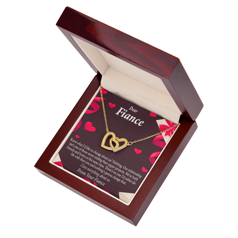 To My Fiancee I Love Everything About Us Inseparable Necklace-Express Your Love Gifts