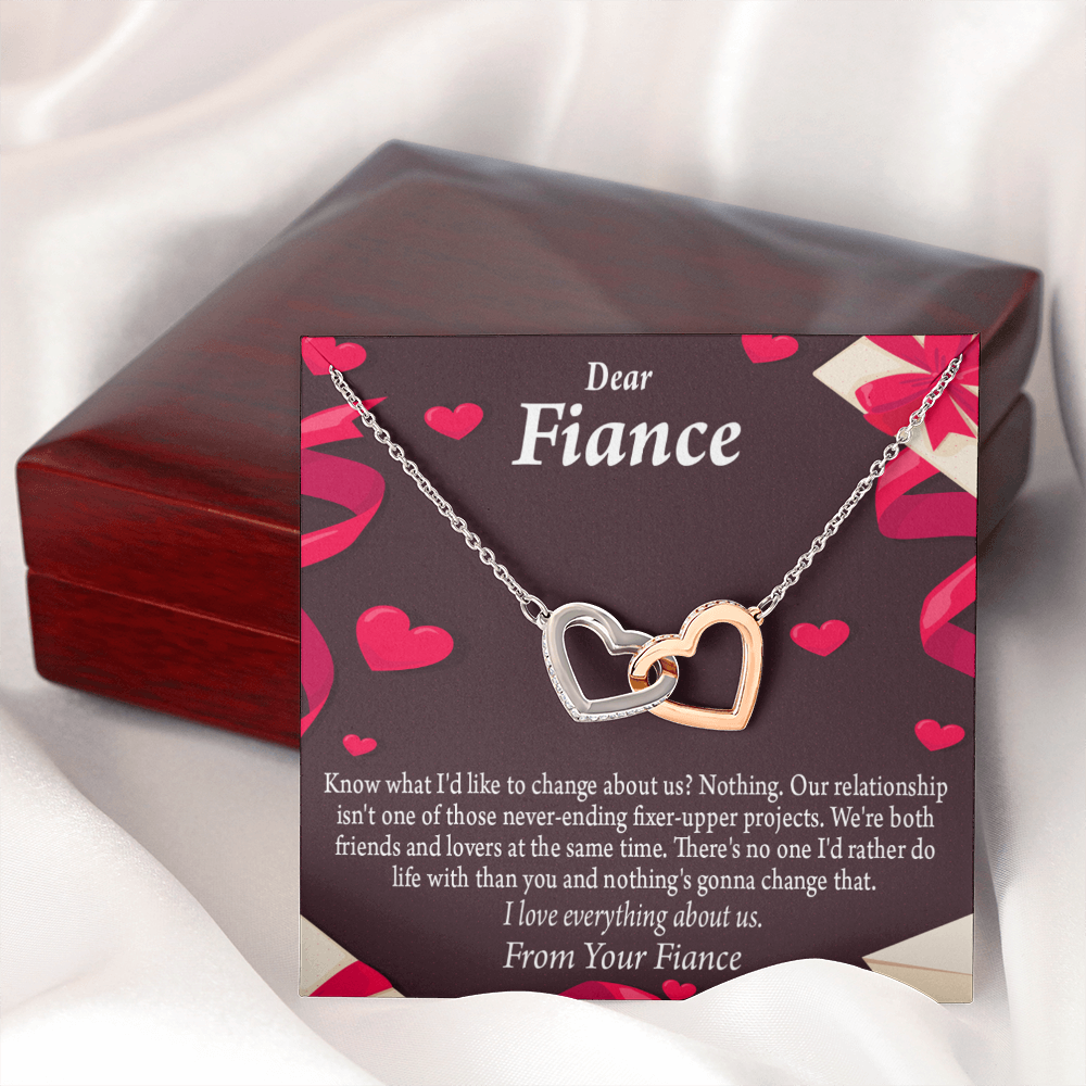 To My Fiancee I Love Everything About Us Inseparable Necklace-Express Your Love Gifts