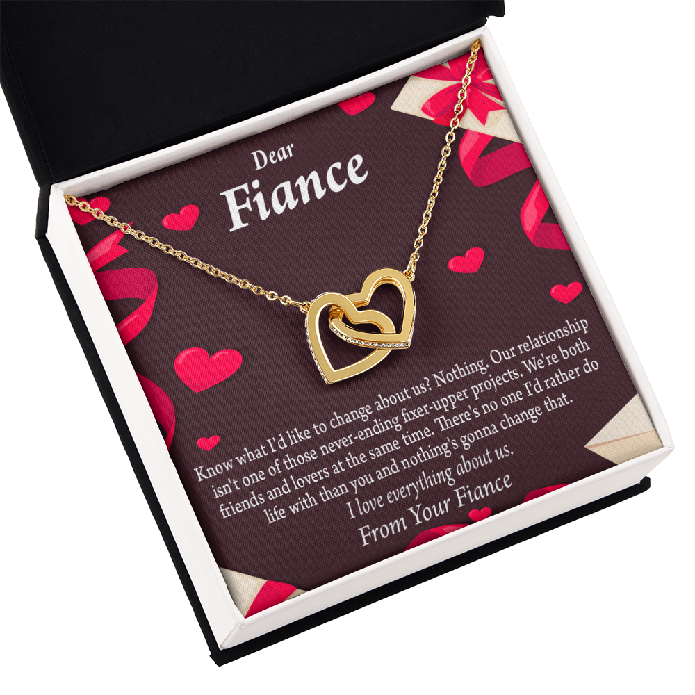To My Fiancee I Love Everything About Us Inseparable Necklace-Express Your Love Gifts