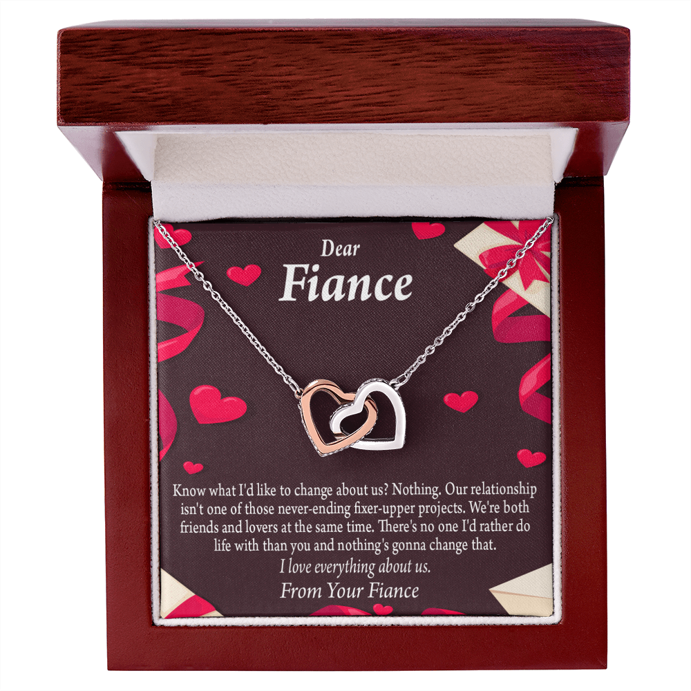 To My Fiancee I Love Everything About Us Inseparable Necklace-Express Your Love Gifts
