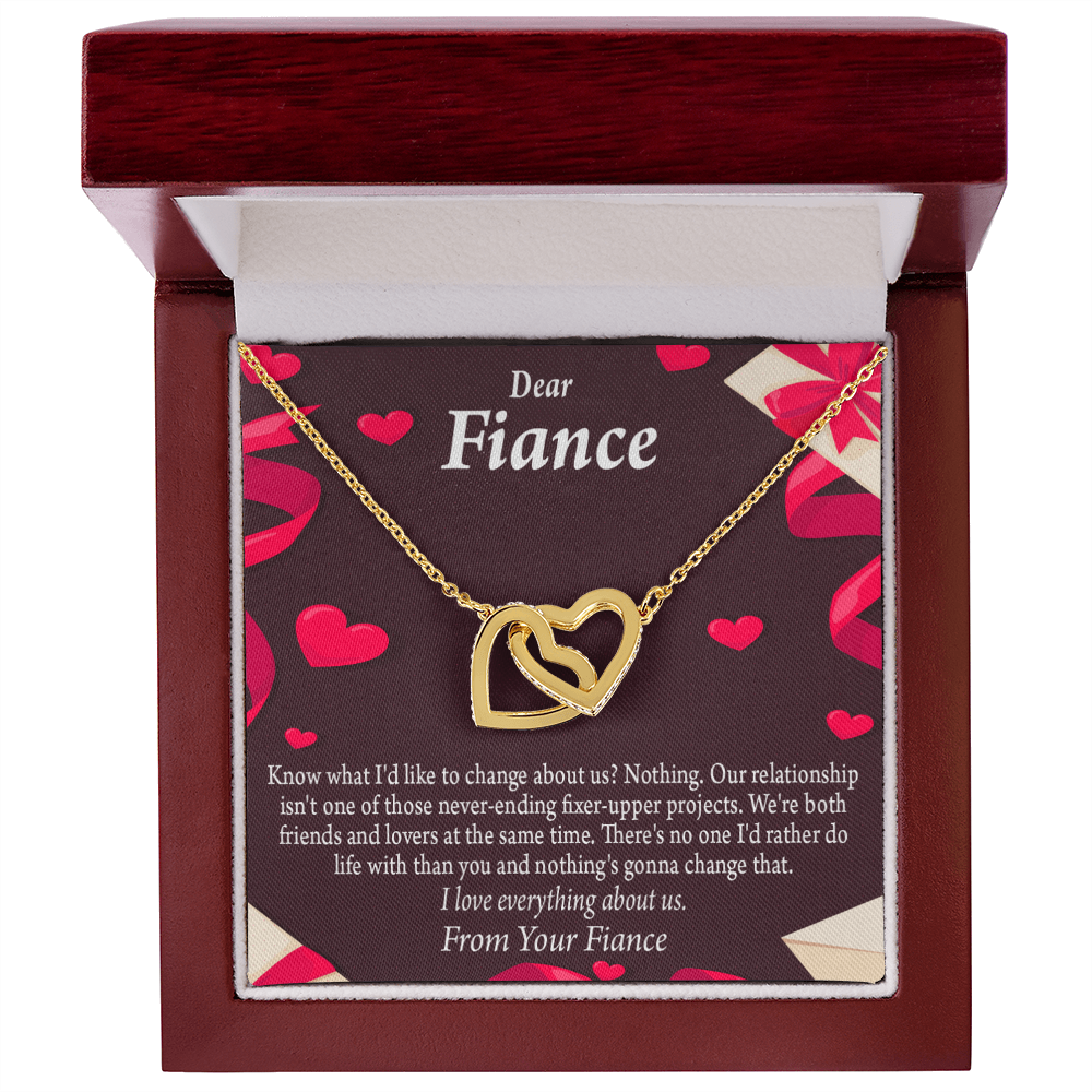 To My Fiancee I Love Everything About Us Inseparable Necklace-Express Your Love Gifts