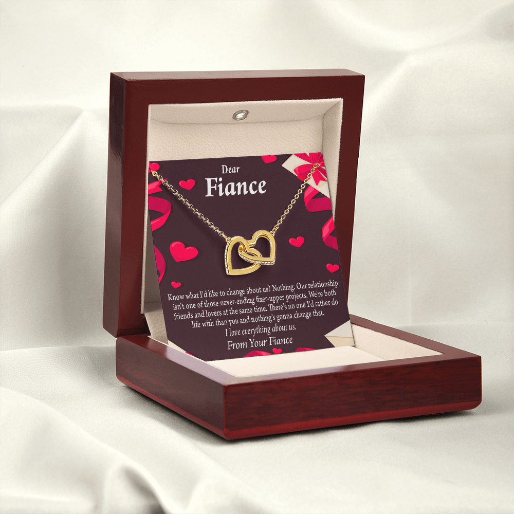 To My Fiancee I Love Everything About Us Inseparable Necklace-Express Your Love Gifts
