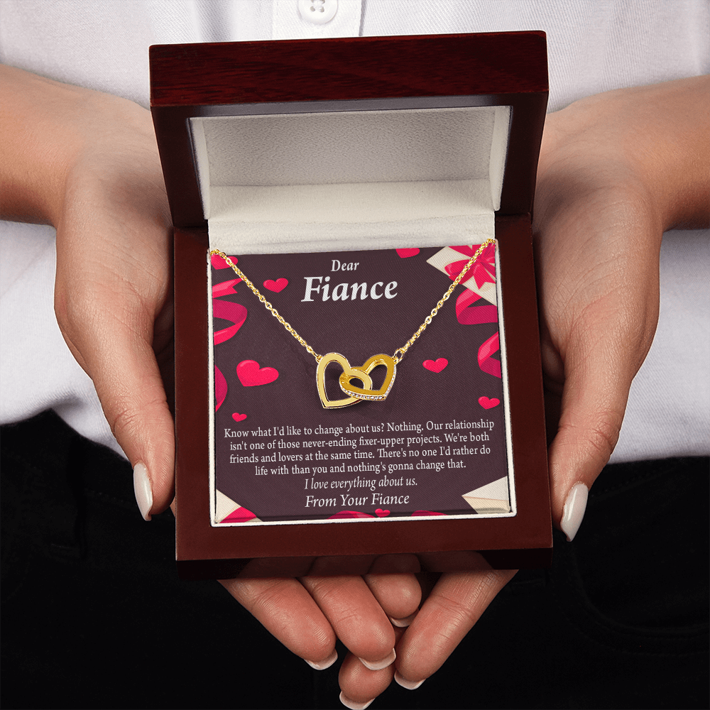 To My Fiancee I Love Everything About Us Inseparable Necklace-Express Your Love Gifts