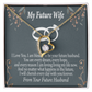 To My Fiancee I'm Blessed Forever Necklace w Message Card-Express Your Love Gifts