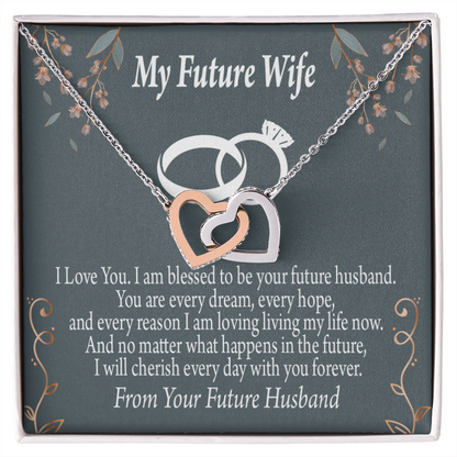 To My Fiancee I'm Blessed Inseparable Necklace-Express Your Love Gifts