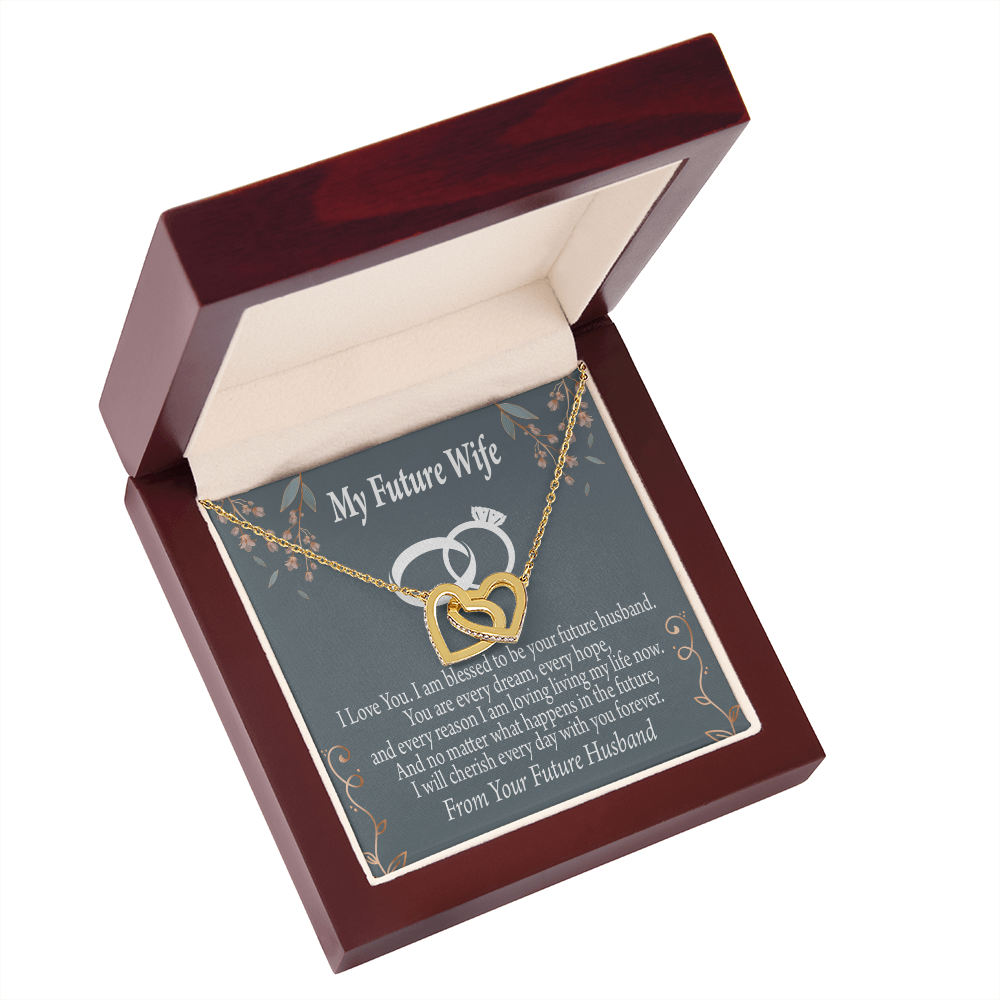 To My Fiancee I'm Blessed Inseparable Necklace-Express Your Love Gifts