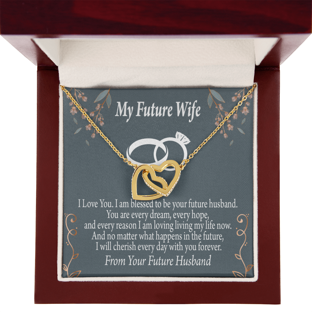 To My Fiancee I'm Blessed Inseparable Necklace-Express Your Love Gifts