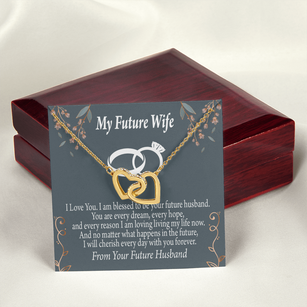 To My Fiancee I'm Blessed Inseparable Necklace-Express Your Love Gifts