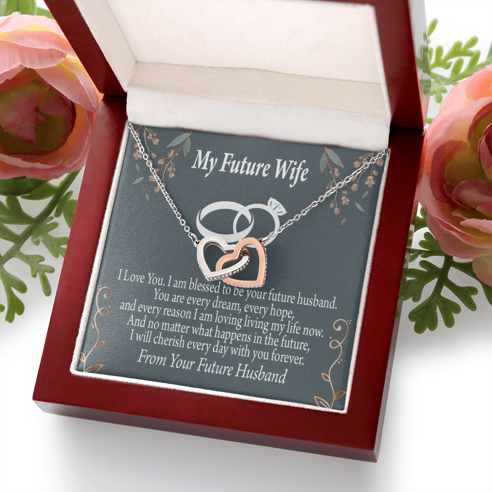 To My Fiancee I'm Blessed Inseparable Necklace-Express Your Love Gifts
