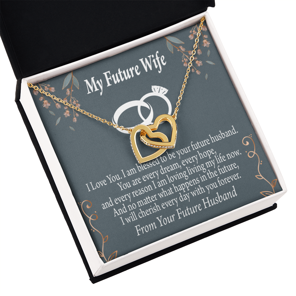 To My Fiancee I'm Blessed Inseparable Necklace-Express Your Love Gifts