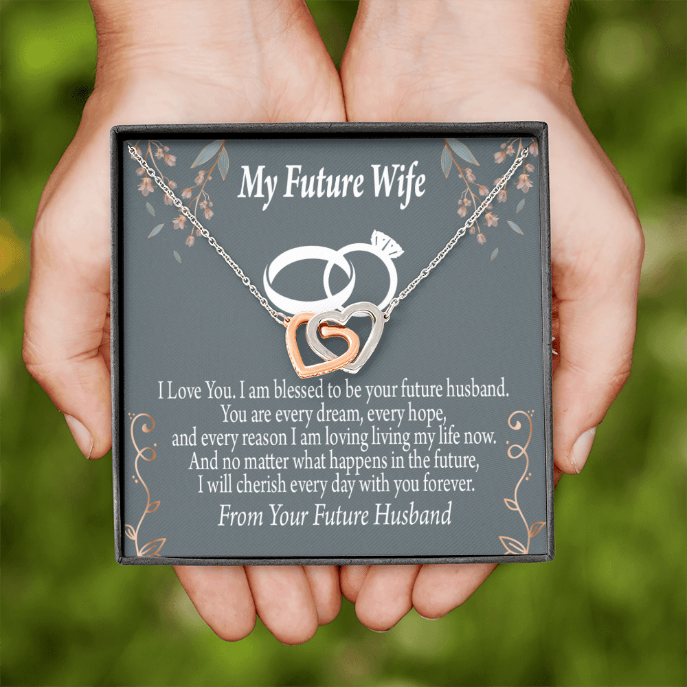 To My Fiancee I'm Blessed Inseparable Necklace-Express Your Love Gifts