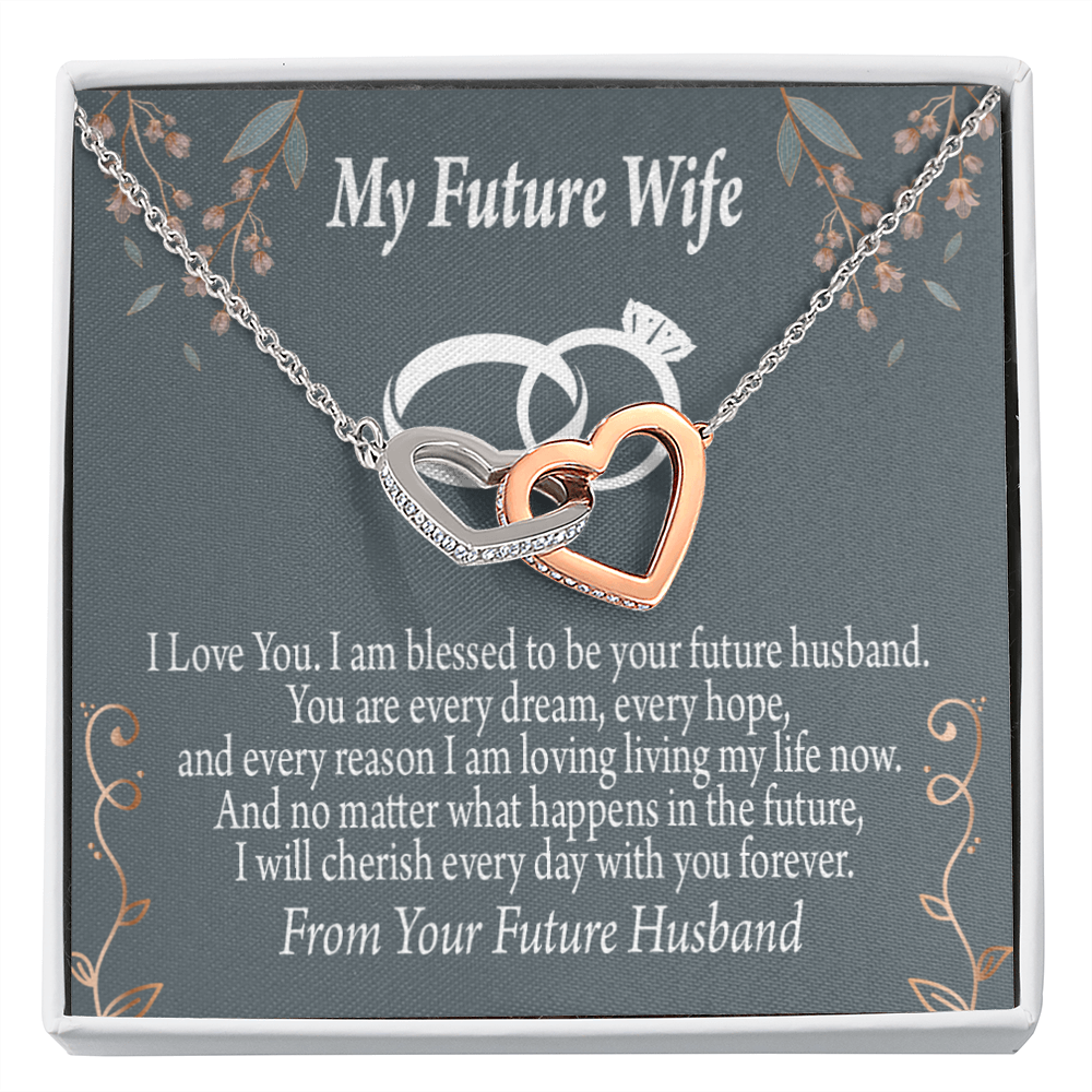 To My Fiancee I'm Blessed Inseparable Necklace-Express Your Love Gifts