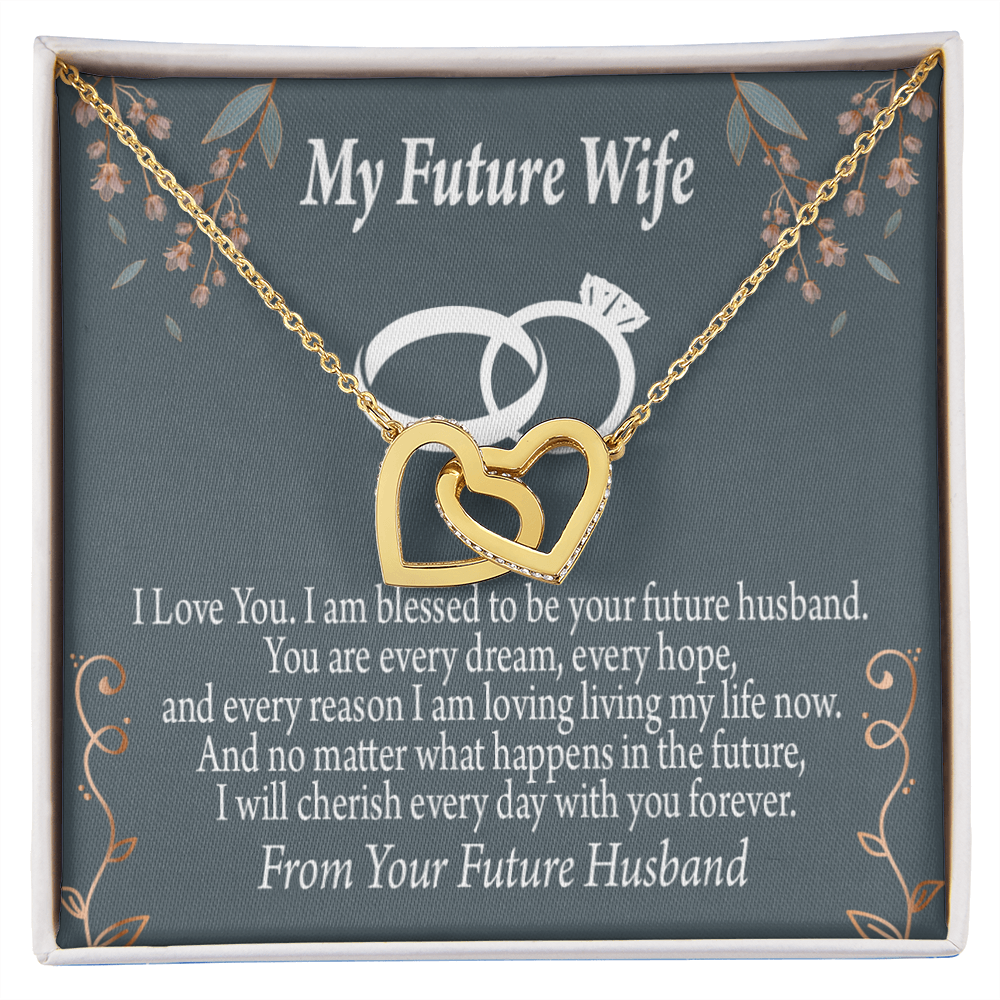 To My Fiancee I'm Blessed Inseparable Necklace-Express Your Love Gifts