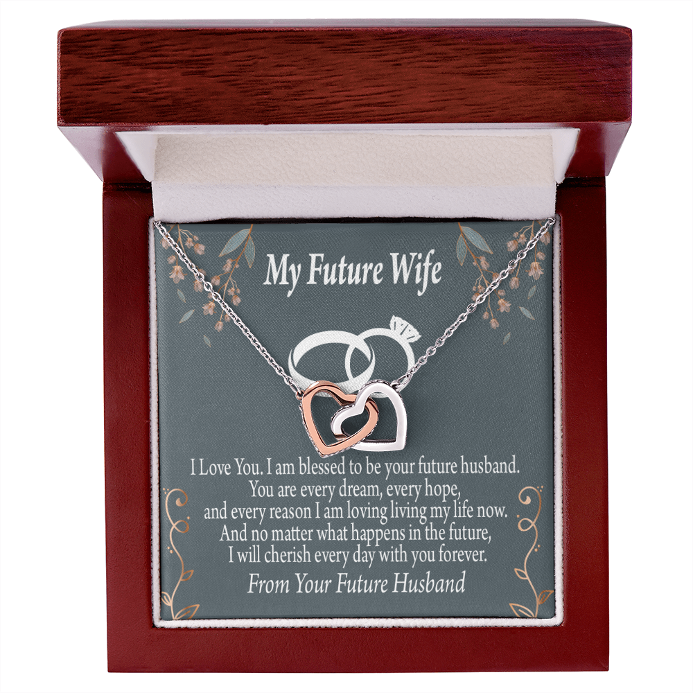 To My Fiancee I'm Blessed Inseparable Necklace-Express Your Love Gifts