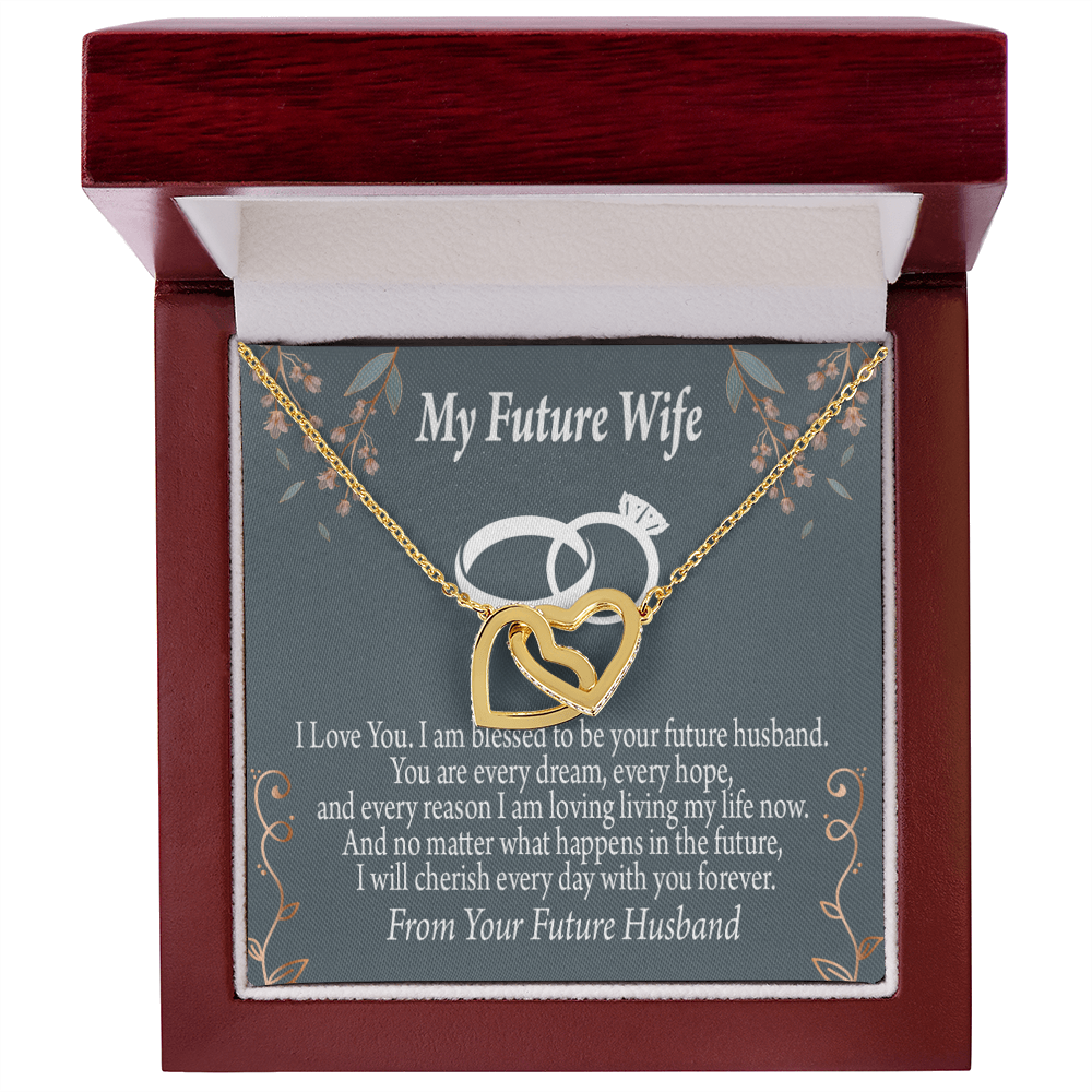 To My Fiancee I'm Blessed Inseparable Necklace-Express Your Love Gifts