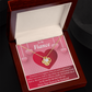 To My Fiancee I'm Lucky To Have Met You Infinity Knot Necklace Message Card-Express Your Love Gifts