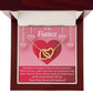 To My Fiancee I'm Lucky To Have Met You Inseparable Necklace-Express Your Love Gifts