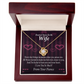 To My Fiancee I'm Lucky To Have You and Your Heart Infinity Knot Necklace Message Card-Express Your Love Gifts