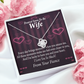 To My Fiancee I'm Lucky To Have You and Your Heart Infinity Knot Necklace Message Card-Express Your Love Gifts