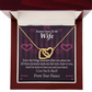To My Fiancee I'm Lucky To Have You and Your Heart Inseparable Necklace-Express Your Love Gifts