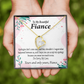 To My Fiancee I'm Sorry My Love Forever Necklace w Message Card-Express Your Love Gifts