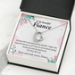 To My Fiancee I'm Sorry My Love Forever Necklace w Message Card-Express Your Love Gifts