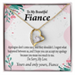 To My Fiancee I'm Sorry My Love Forever Necklace w Message Card-Express Your Love Gifts