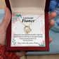 To My Fiancee I'm Sorry My Love Forever Necklace w Message Card-Express Your Love Gifts