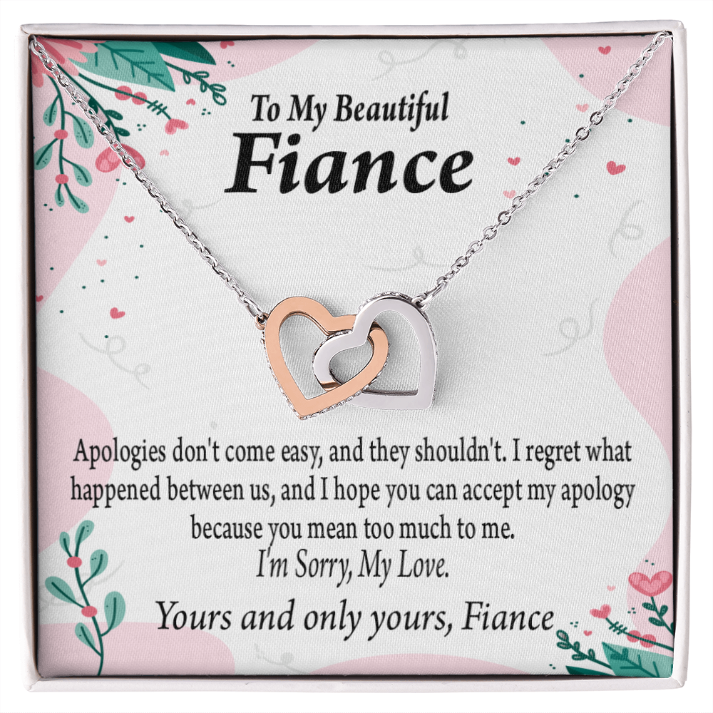 To My Fiancee I'm Sorry My Love Inseparable Necklace-Express Your Love Gifts
