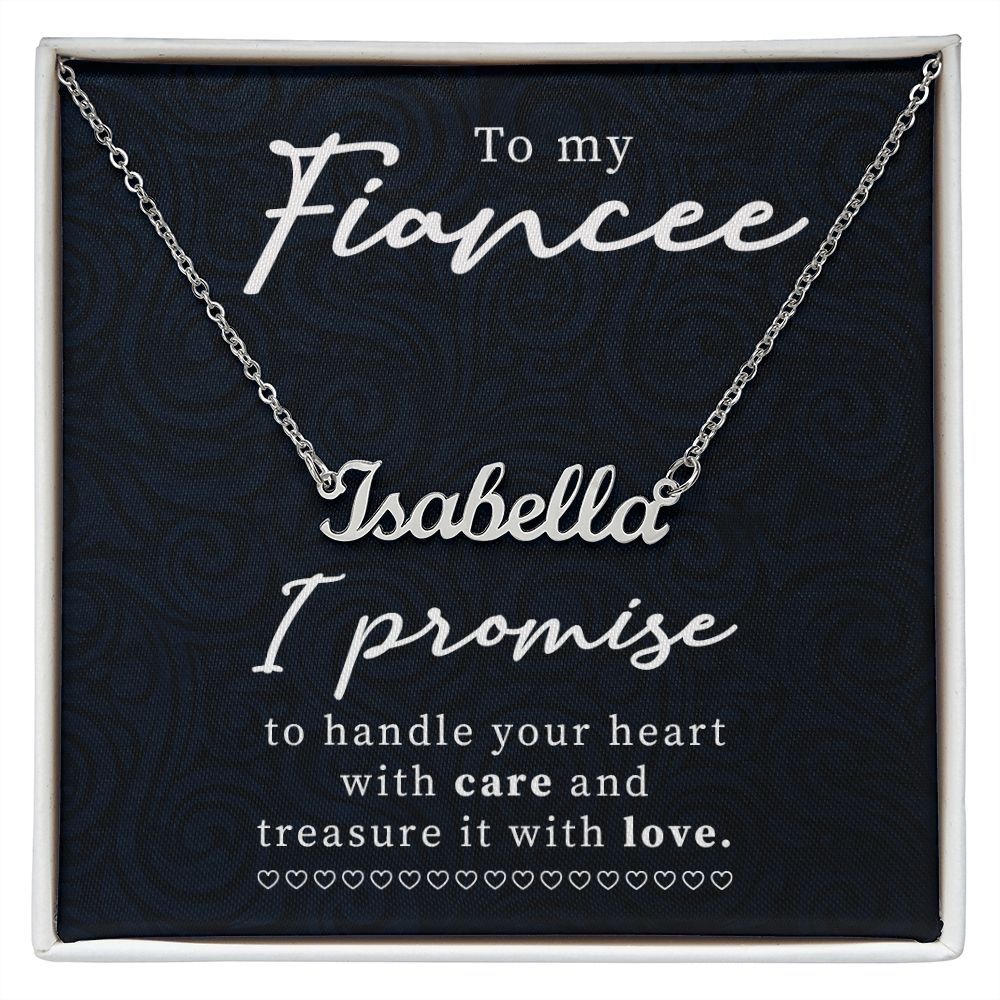 To My Fiancee I Promise Custom Name Necklace-Express Your Love Gifts