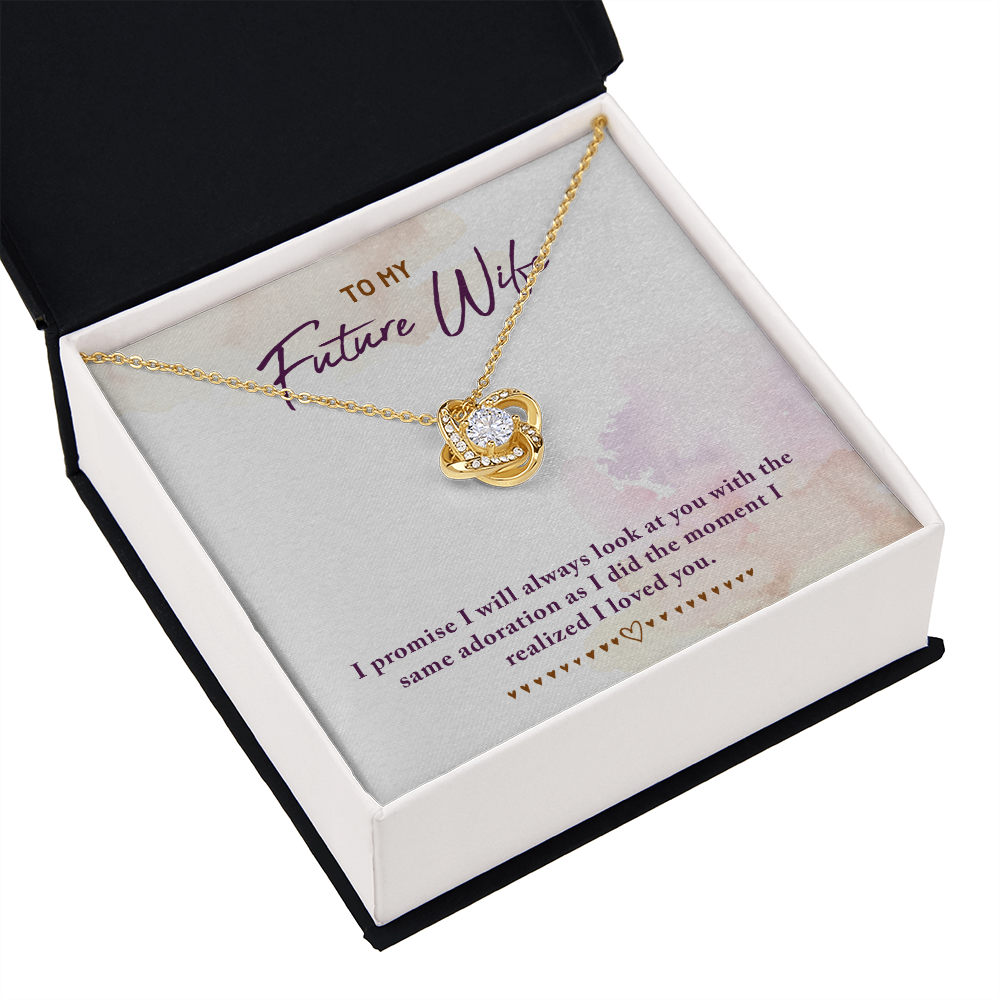To My Fiancee I Promise Infinity Knot Necklace Message Card-Express Your Love Gifts