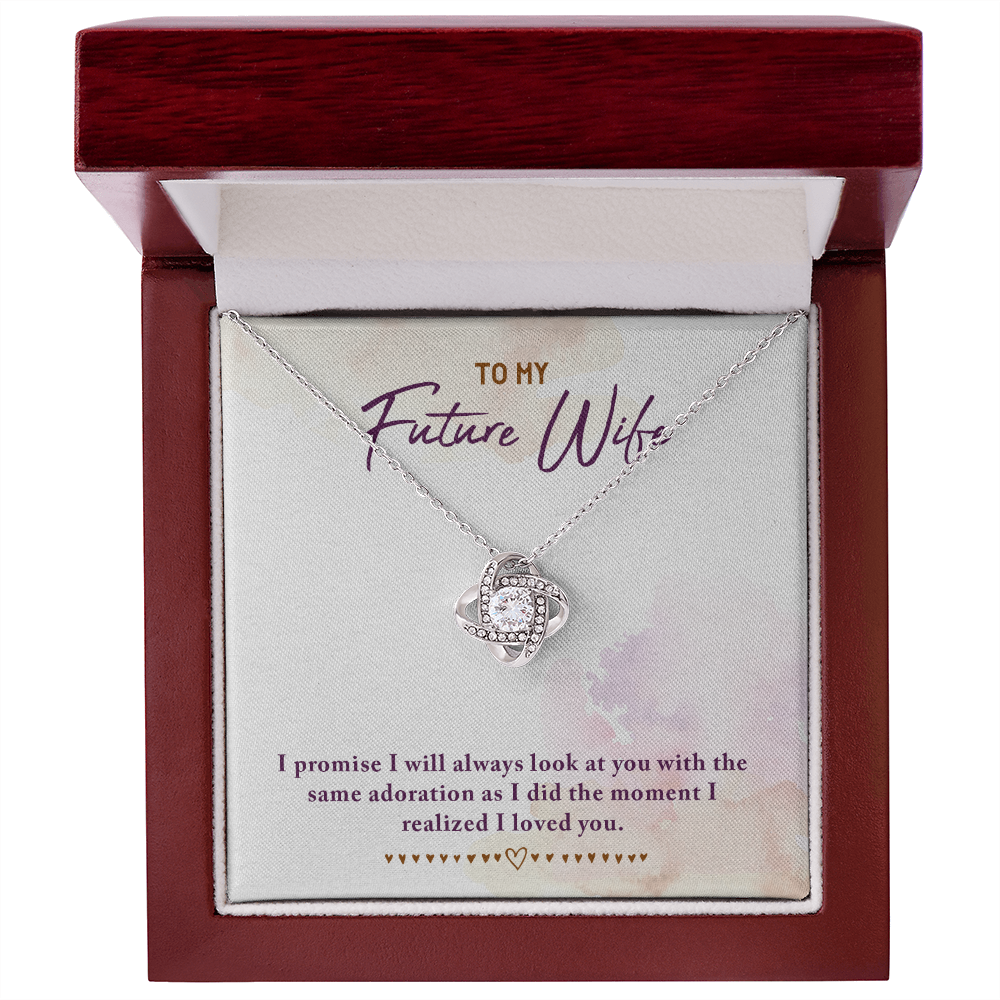 To My Fiancee I Promise Infinity Knot Necklace Message Card-Express Your Love Gifts