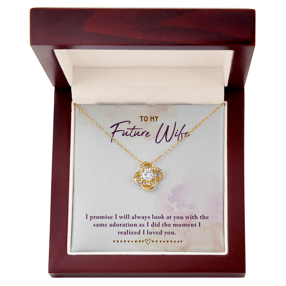 To My Fiancee I Promise Infinity Knot Necklace Message Card-Express Your Love Gifts