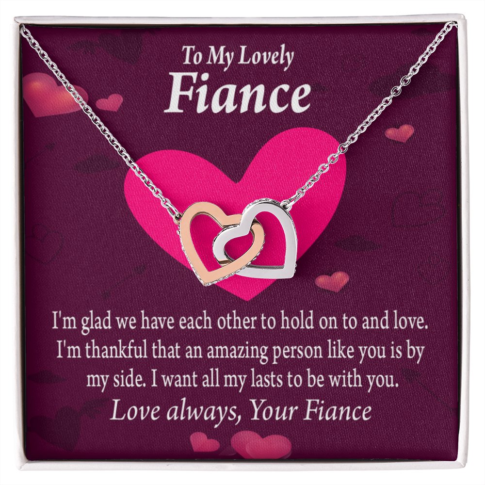 To My Fiancee I Want All My Lasts To Be With You Inseparable Necklace-Express Your Love Gifts