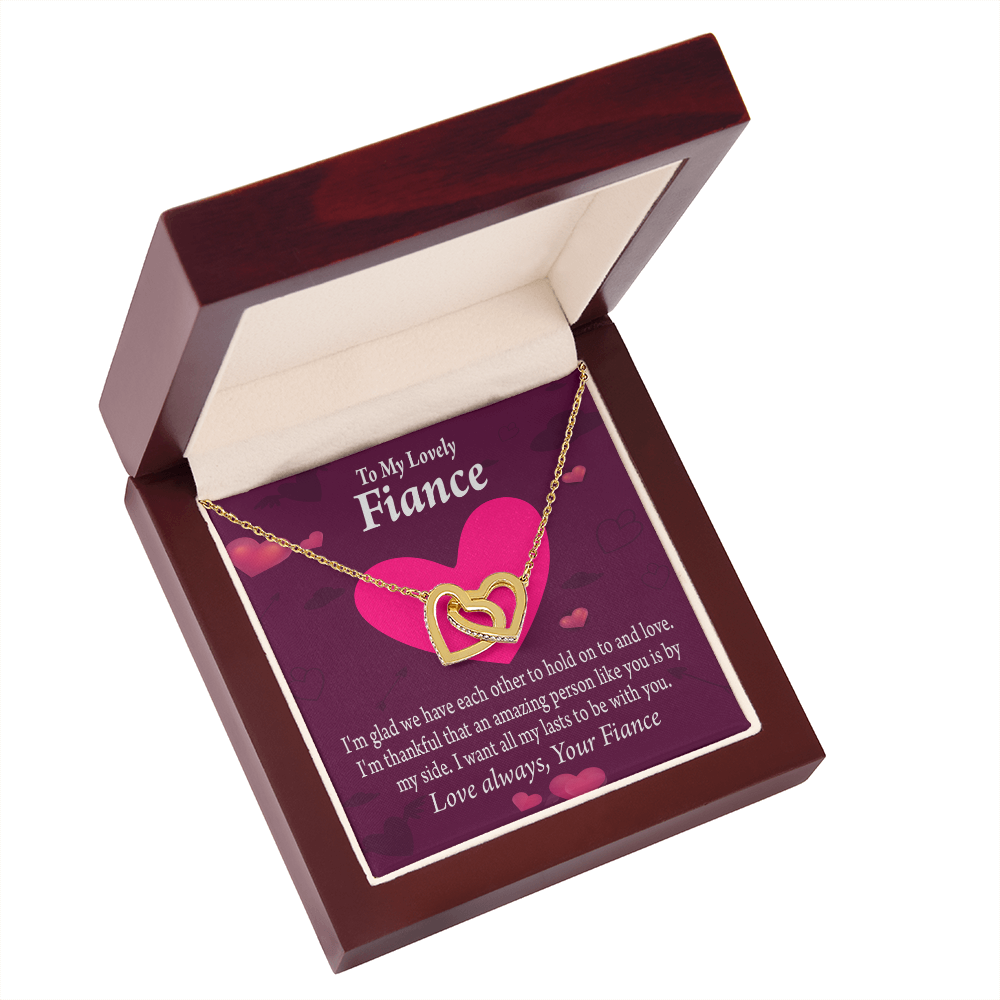 To My Fiancee I Want All My Lasts To Be With You Inseparable Necklace-Express Your Love Gifts