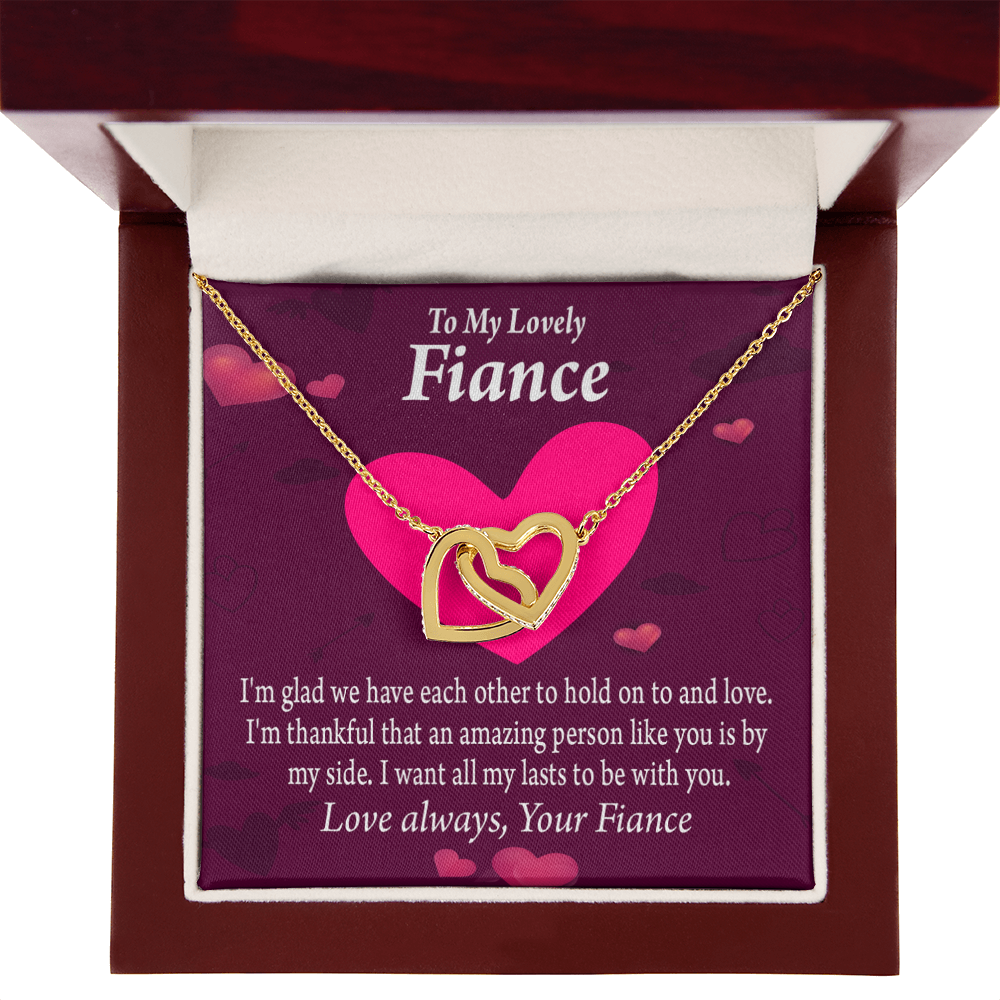 To My Fiancee I Want All My Lasts To Be With You Inseparable Necklace-Express Your Love Gifts
