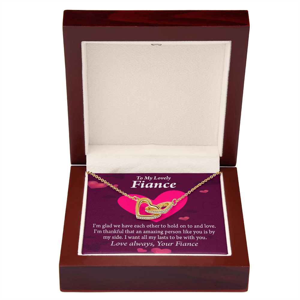 To My Fiancee I Want All My Lasts To Be With You Inseparable Necklace-Express Your Love Gifts