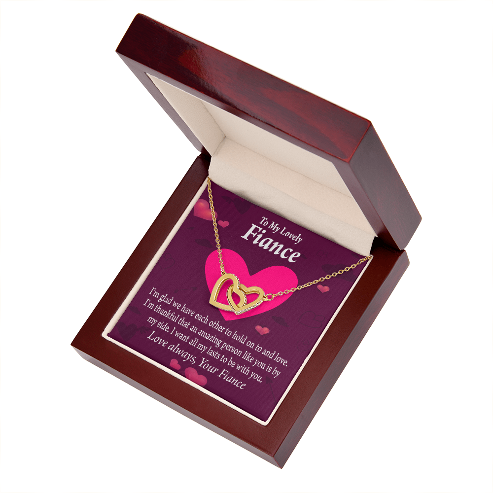 To My Fiancee I Want All My Lasts To Be With You Inseparable Necklace-Express Your Love Gifts