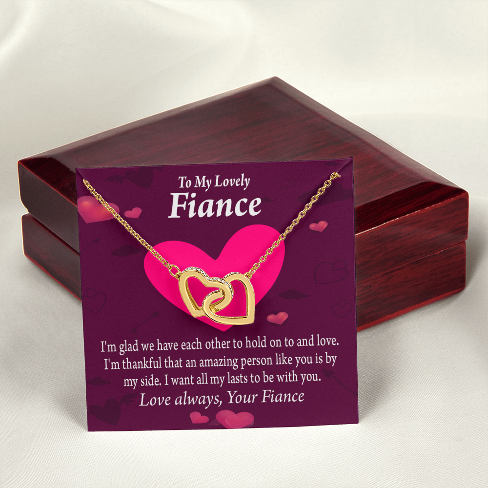 To My Fiancee I Want All My Lasts To Be With You Inseparable Necklace-Express Your Love Gifts