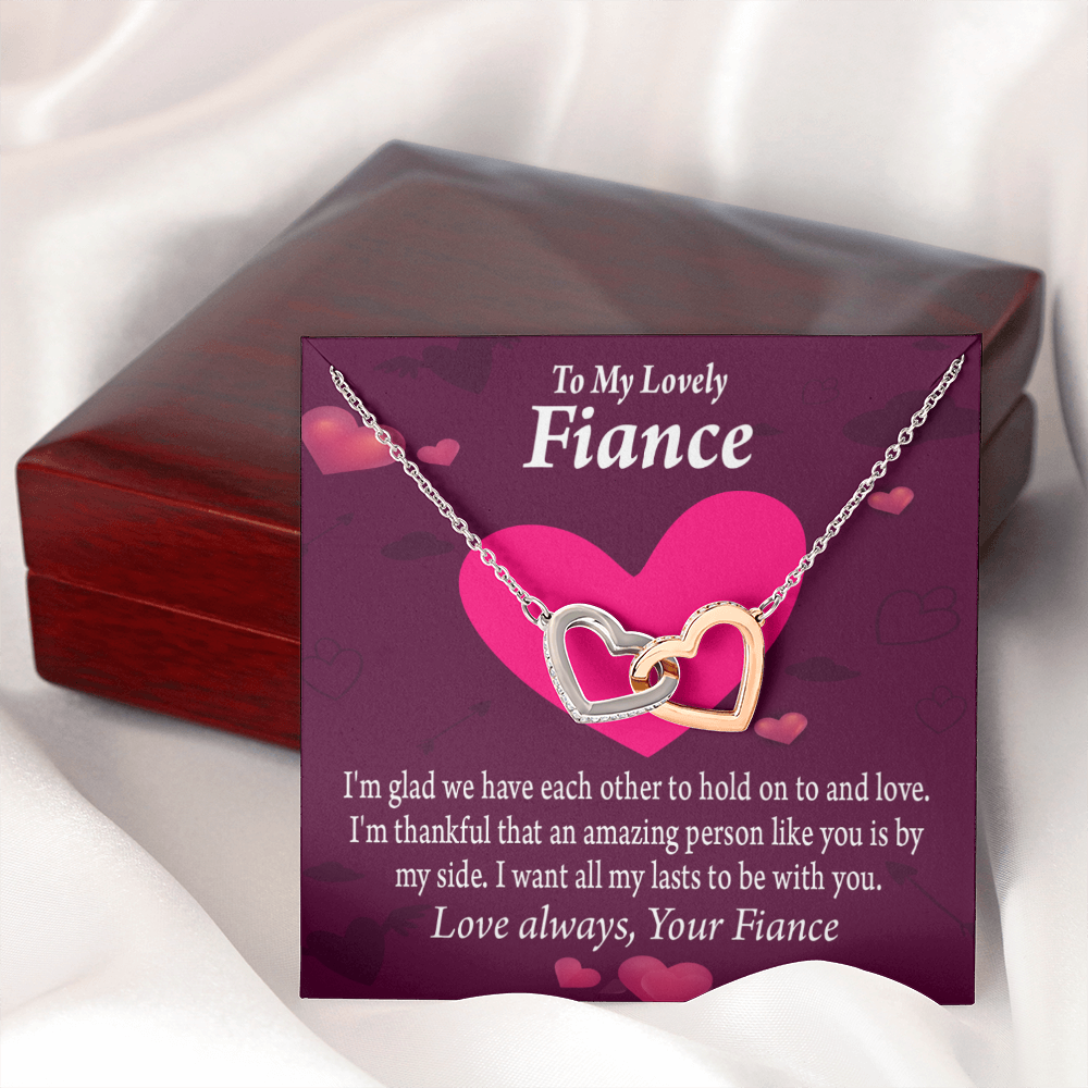 To My Fiancee I Want All My Lasts To Be With You Inseparable Necklace-Express Your Love Gifts