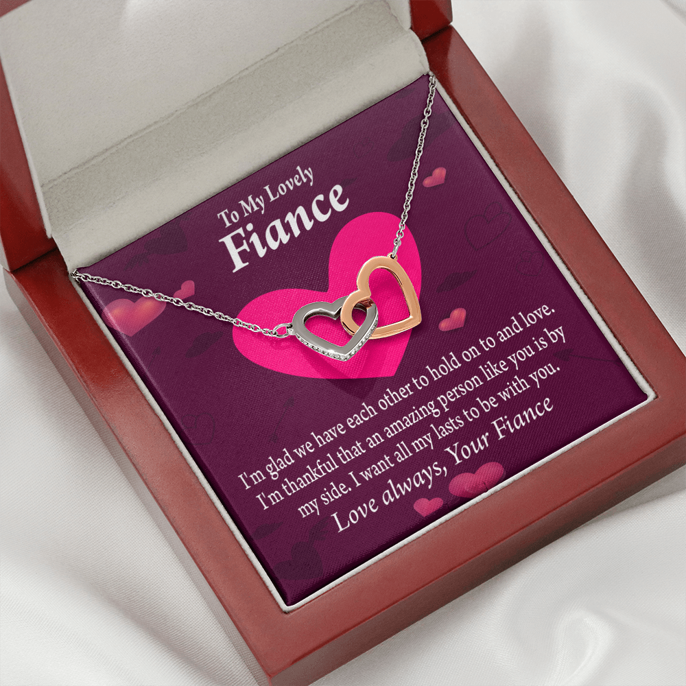 To My Fiancee I Want All My Lasts To Be With You Inseparable Necklace-Express Your Love Gifts