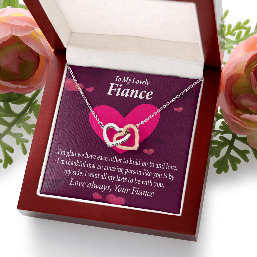 To My Fiancee I Want All My Lasts To Be With You Inseparable Necklace-Express Your Love Gifts
