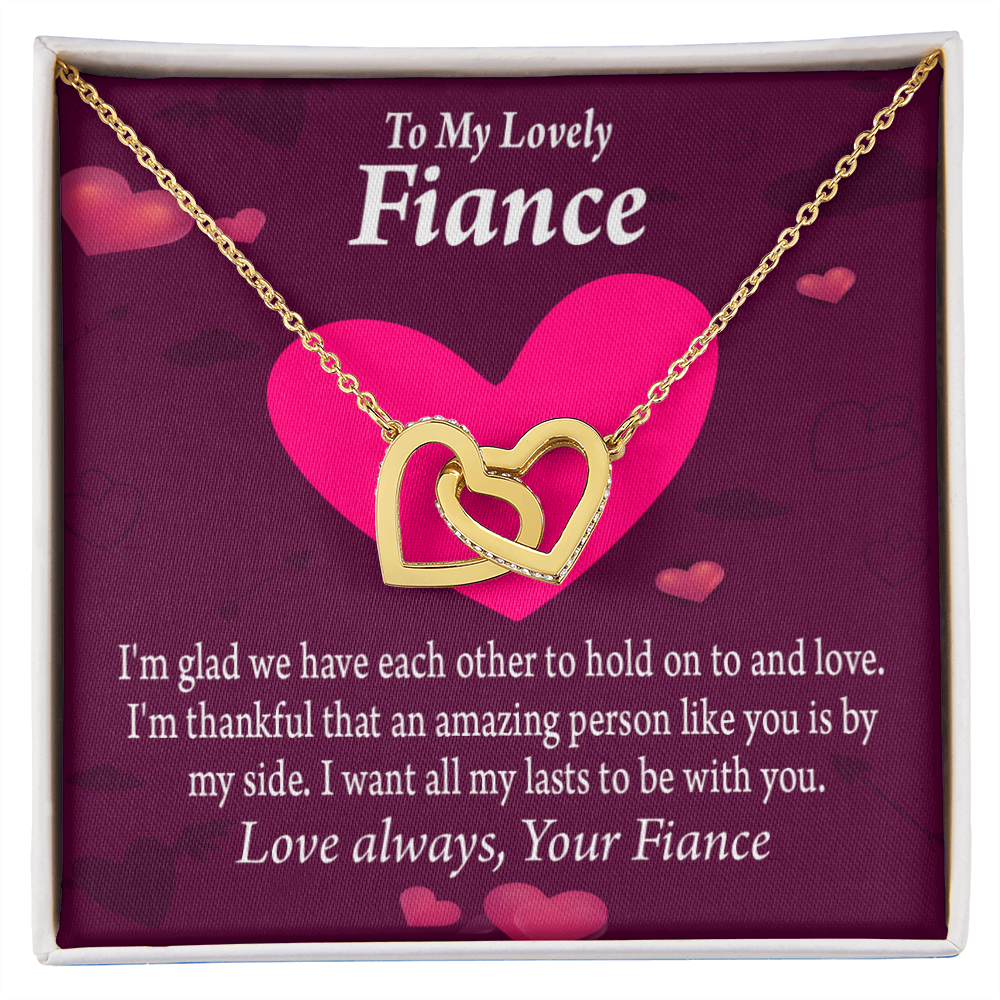 To My Fiancee I Want All My Lasts To Be With You Inseparable Necklace-Express Your Love Gifts